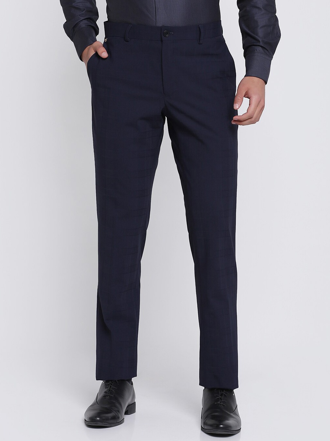 

Blackberrys Men Luxe Slim Fit Formal Trouser, Navy blue
