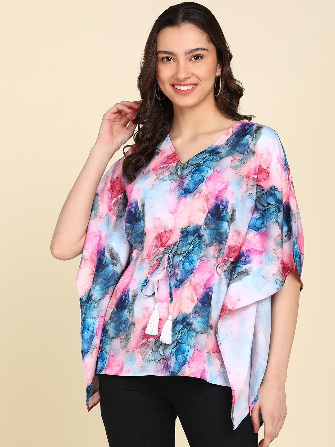 

ZNX Clothing Print Kaftan Top, White