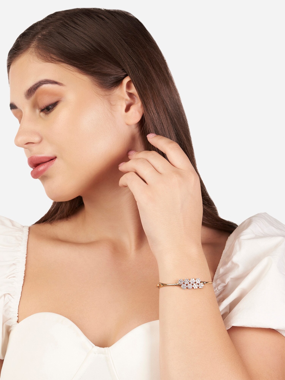 

Lilly & sparkle Women Brass Gold-Plated Cuff Bracelet