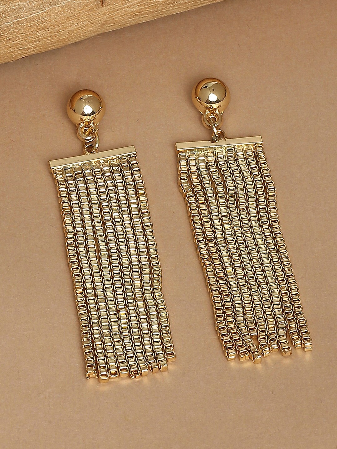 

Lilly & sparkle Gold-Plated Contemporary Drop Earrings