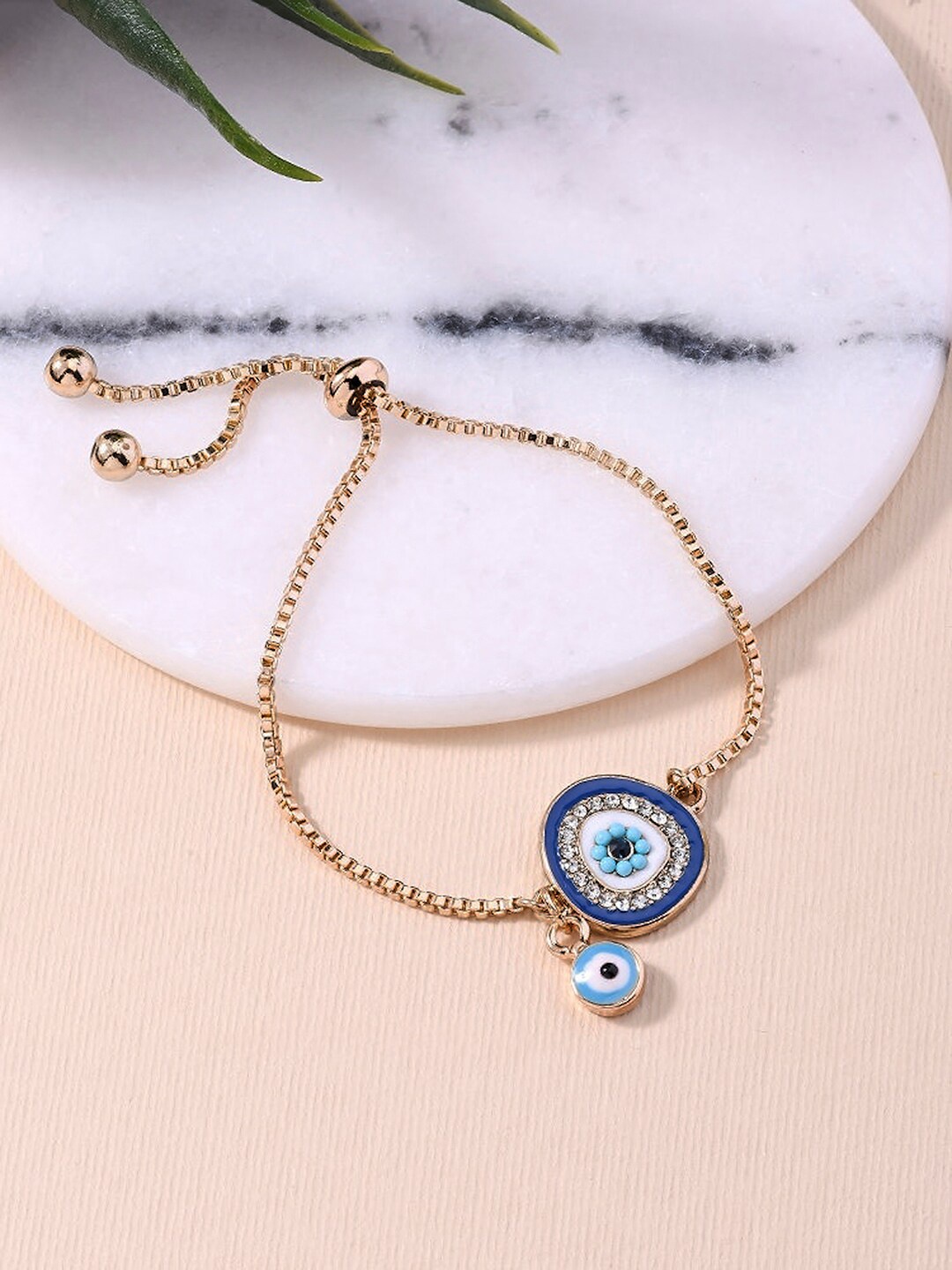 

Lilly & sparkle Women Crystals Gold-Plated Charm Bracelet