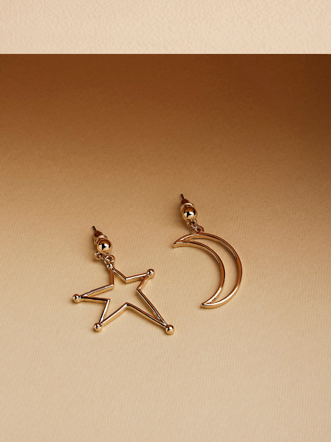

Lilly & sparkle Gold-Plated Contemporary Mismatch Drop Earrings