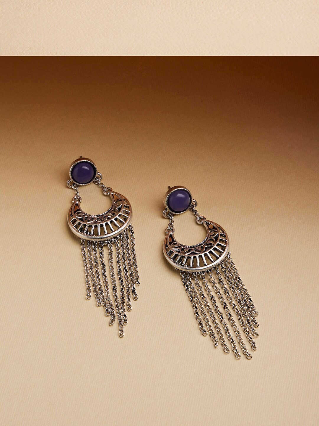 

Lilly & sparkle Silver-Plated Contemporary Drop Earrings