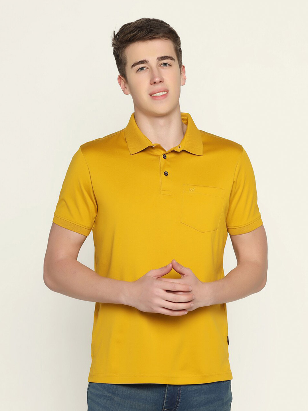 

Blackberrys Men Mercerized Polo Tshirt, Yellow