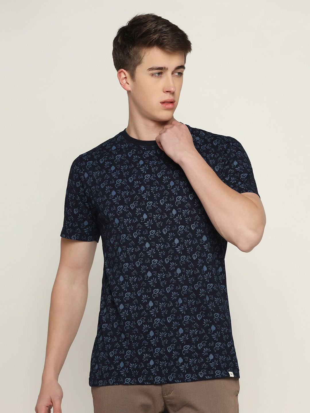 

Blackberrys Men Mercerized Crew Neck Tshirt, Blue