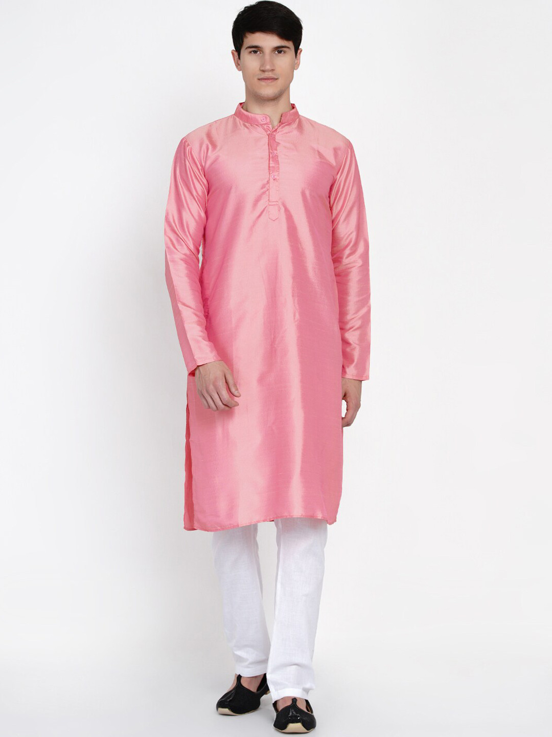 

Baawara By Bhama Men Pure Cotton Kurta with Pyjamas, Pink