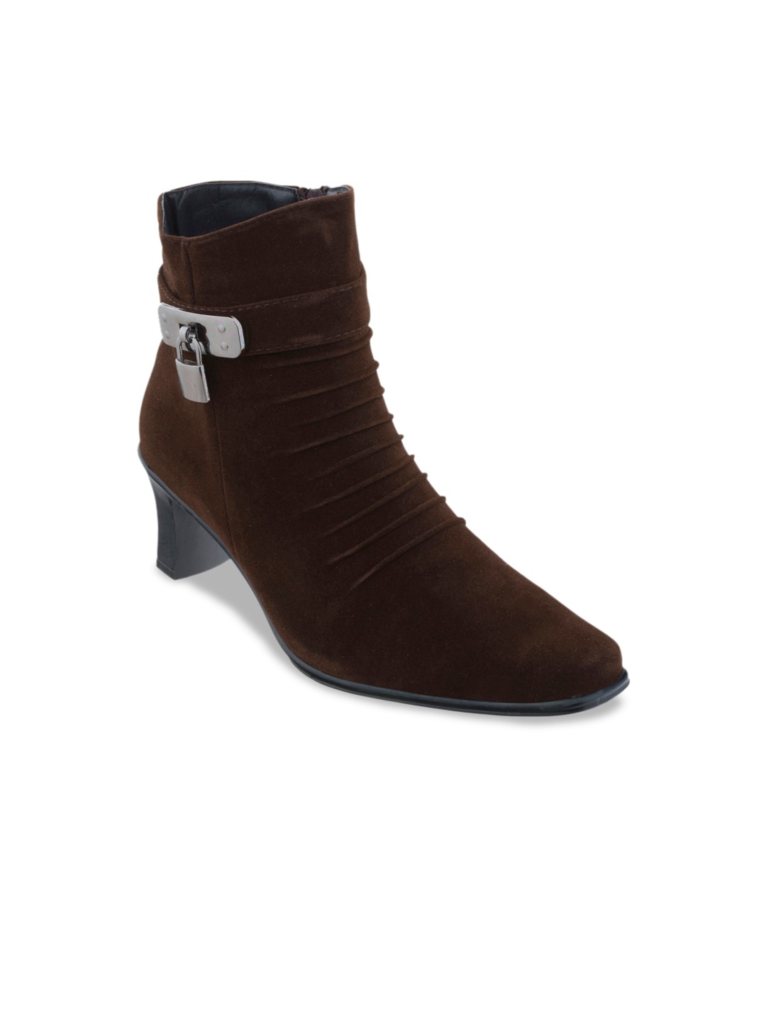 

SHUZ TOUCH Women Casual Wedge Heel Boots, Brown