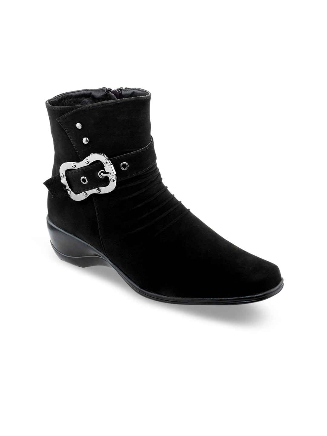 

SHUZ TOUCH Women Wedge Heeled Regular Boots, Black
