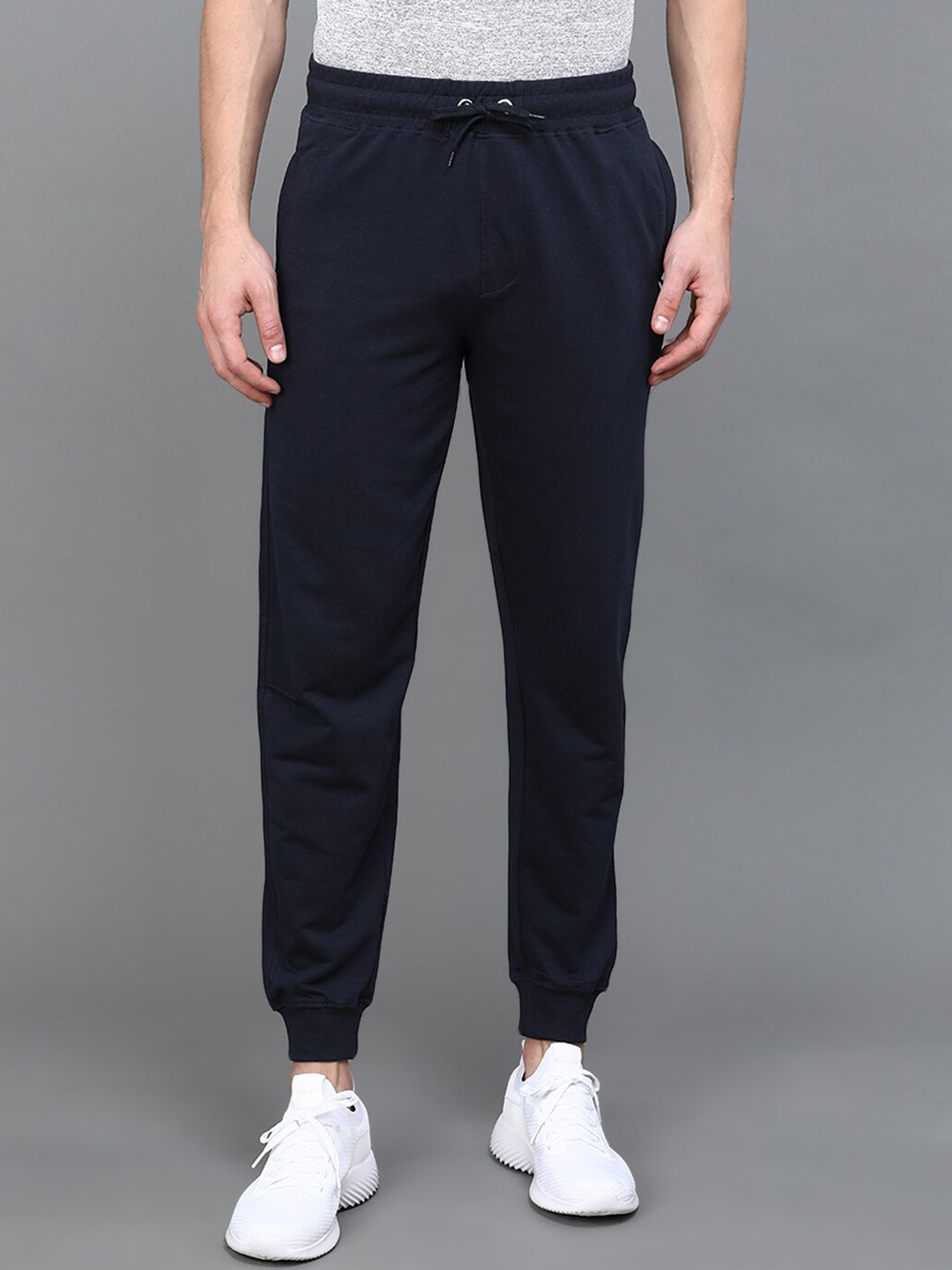 

Urban Dog Men Pure Cotton Drawstring Joggers, Navy blue