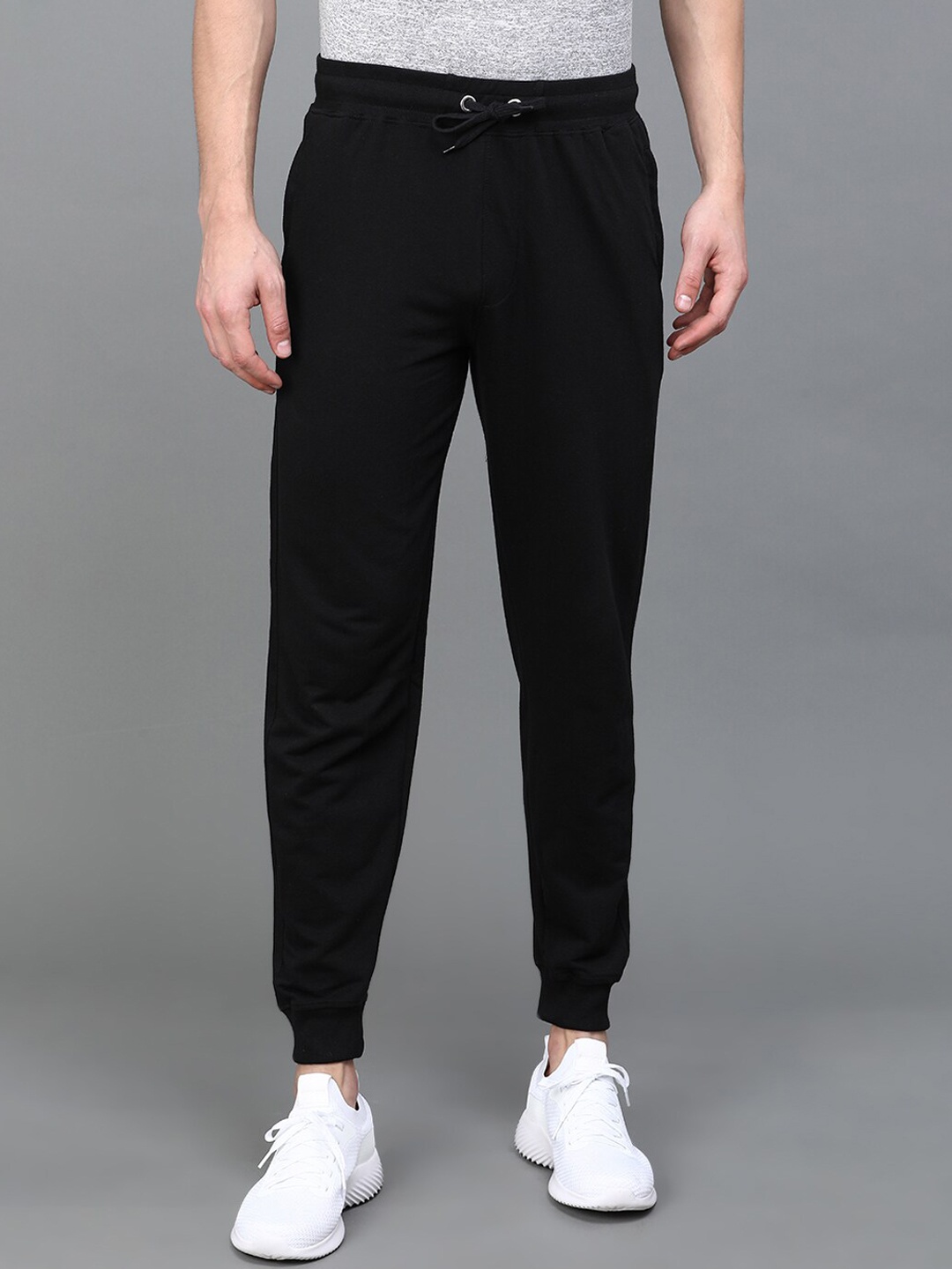 

Urban Dog Men Pure Cotton Drawstring Joggers, Black