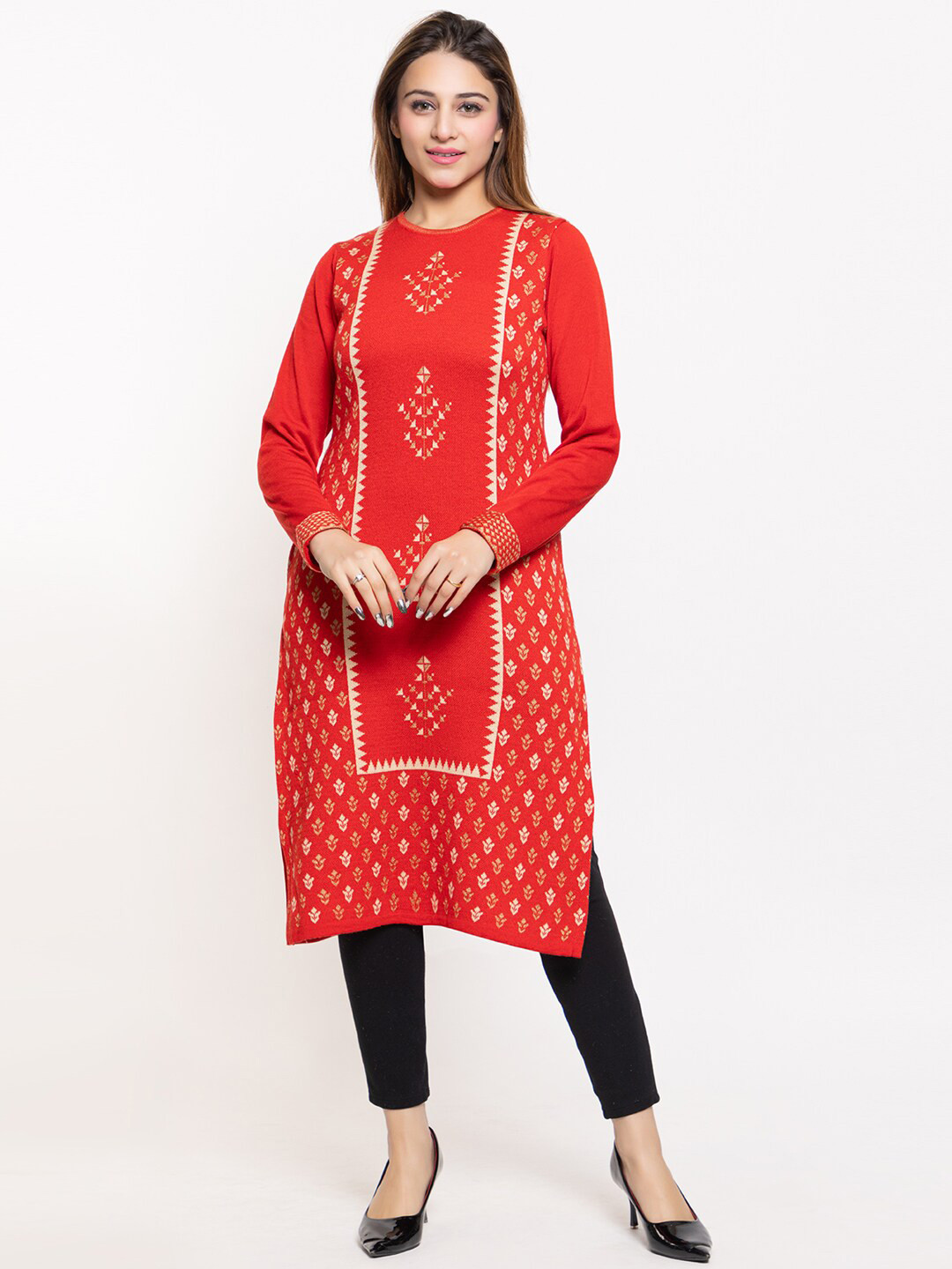 

KEIKO Women Red Ethnic Motifs Printed Kurta