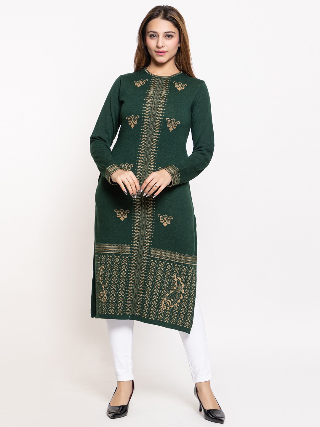 

KEIKO Women Green Ethnic Motifs Printed Kurta