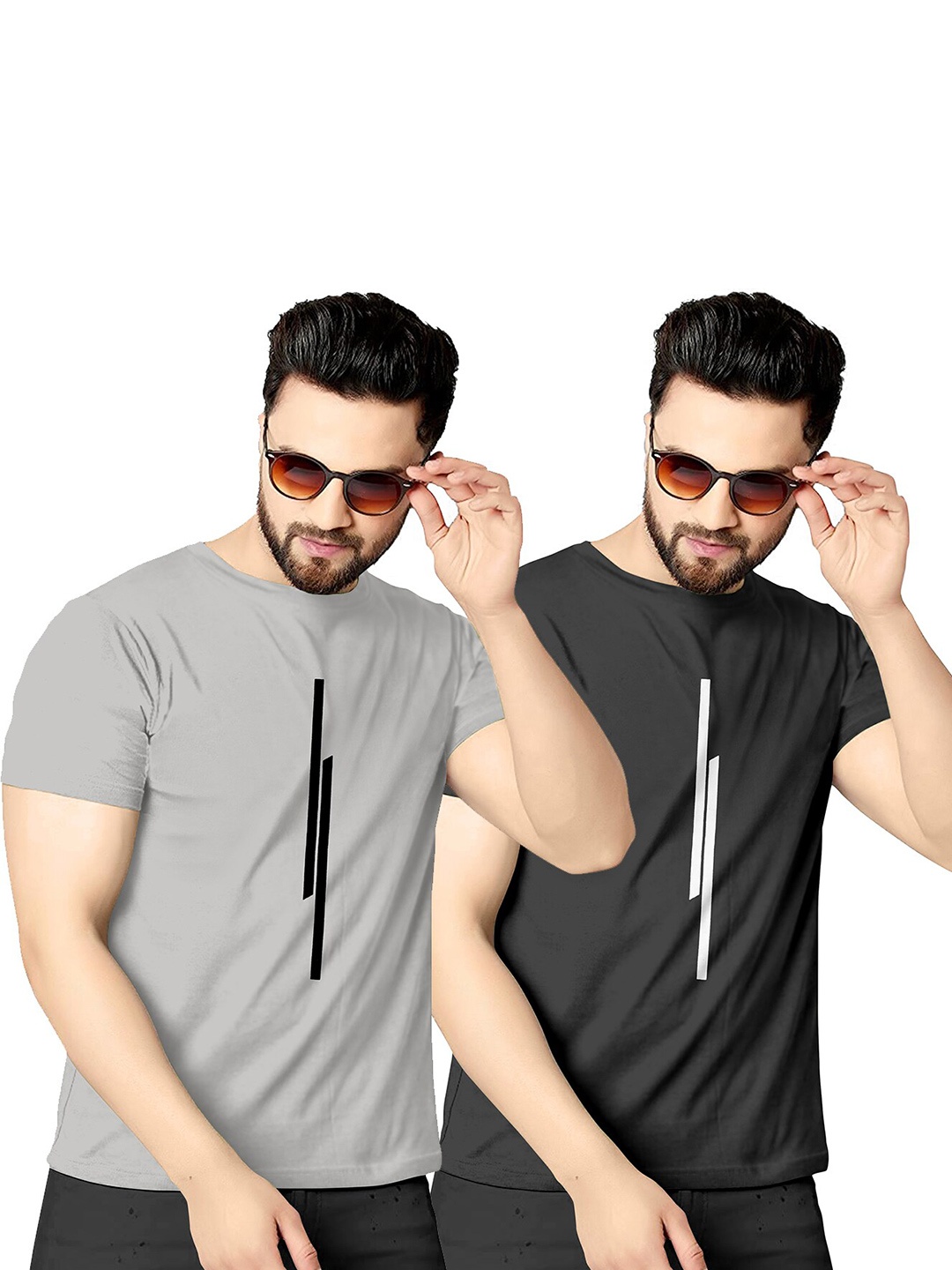 

KAJARU Men Regular Fit T-shirt, Grey