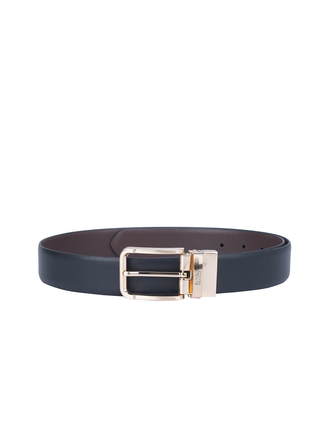 

ROSSO BRUNELLO Men Reversible Leather Belt, Black