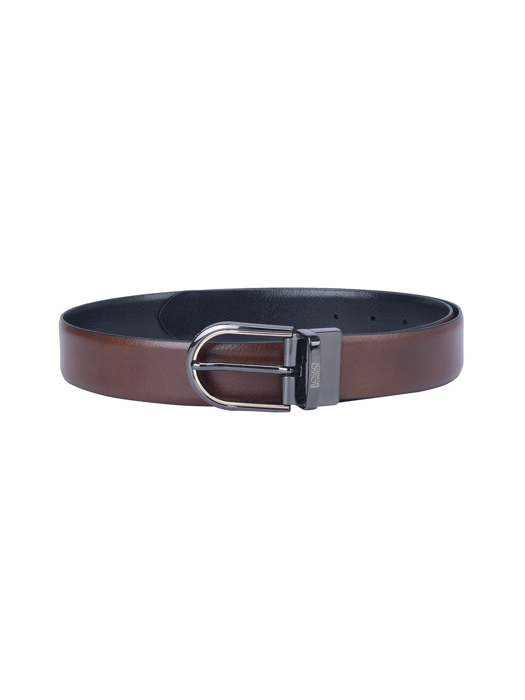 

ROSSO BRUNELLO Men Reversible Leather Formal Belt, Tan