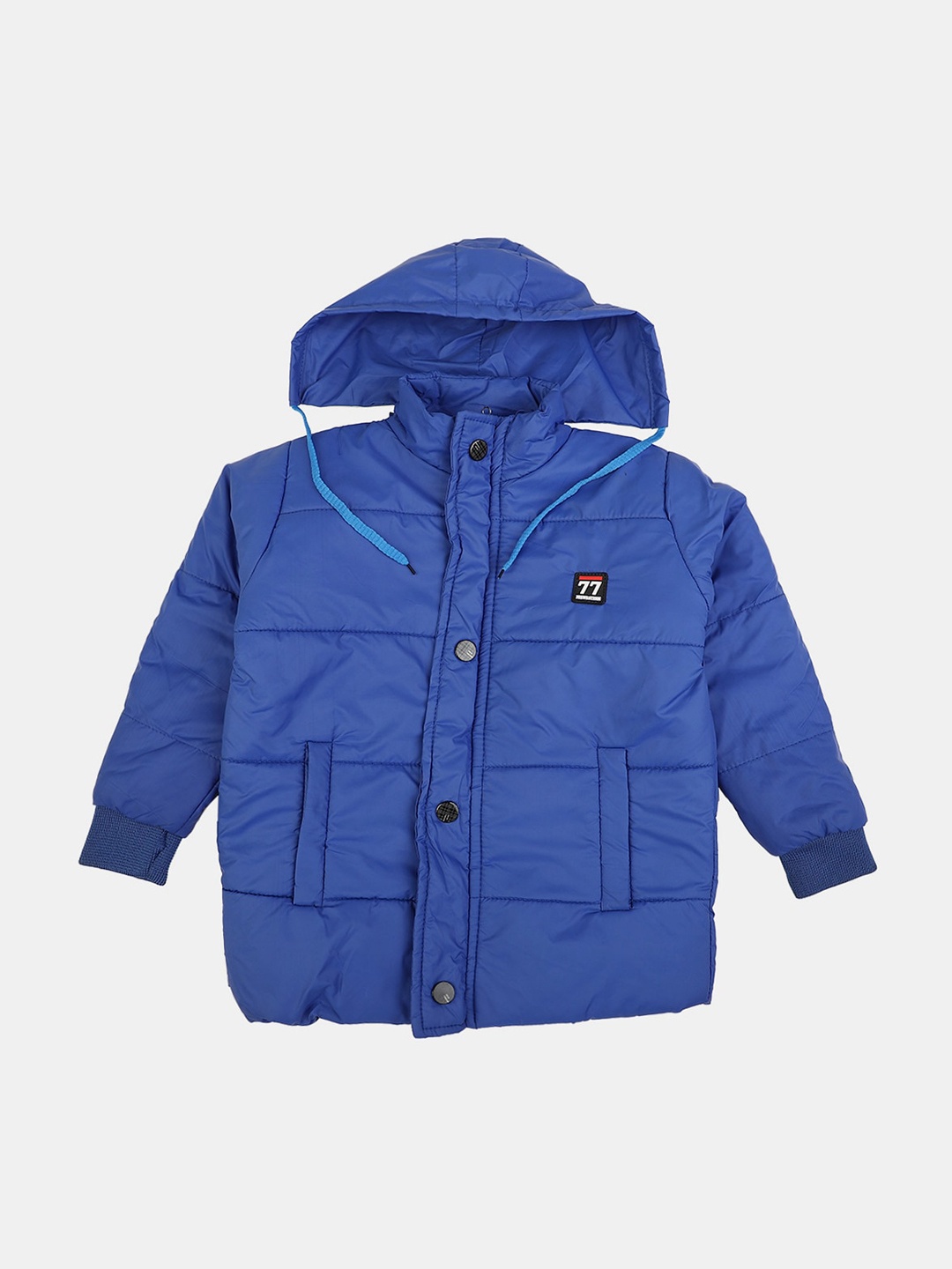 

V-Mart Boys Longline Padded Hooded Cotton Jacket, Blue