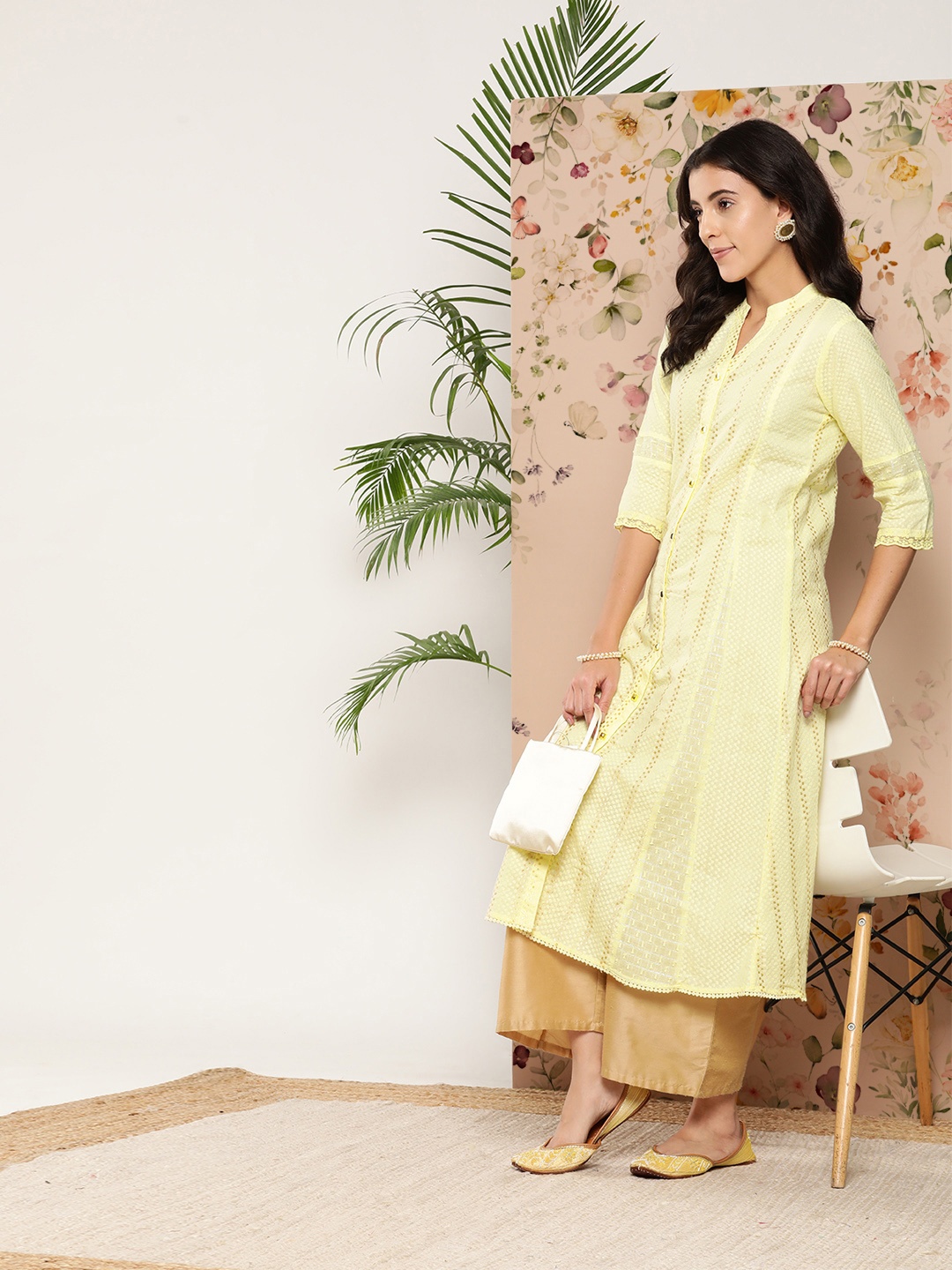 

Juniper Women Yellow Kurta
