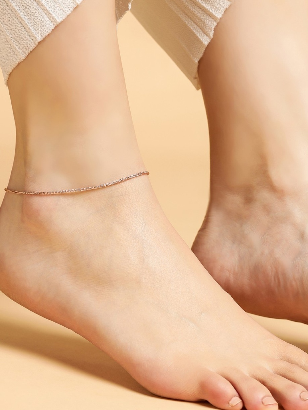 

Zavya 925 Sterling Silver Rose-Gold Plated Anklet