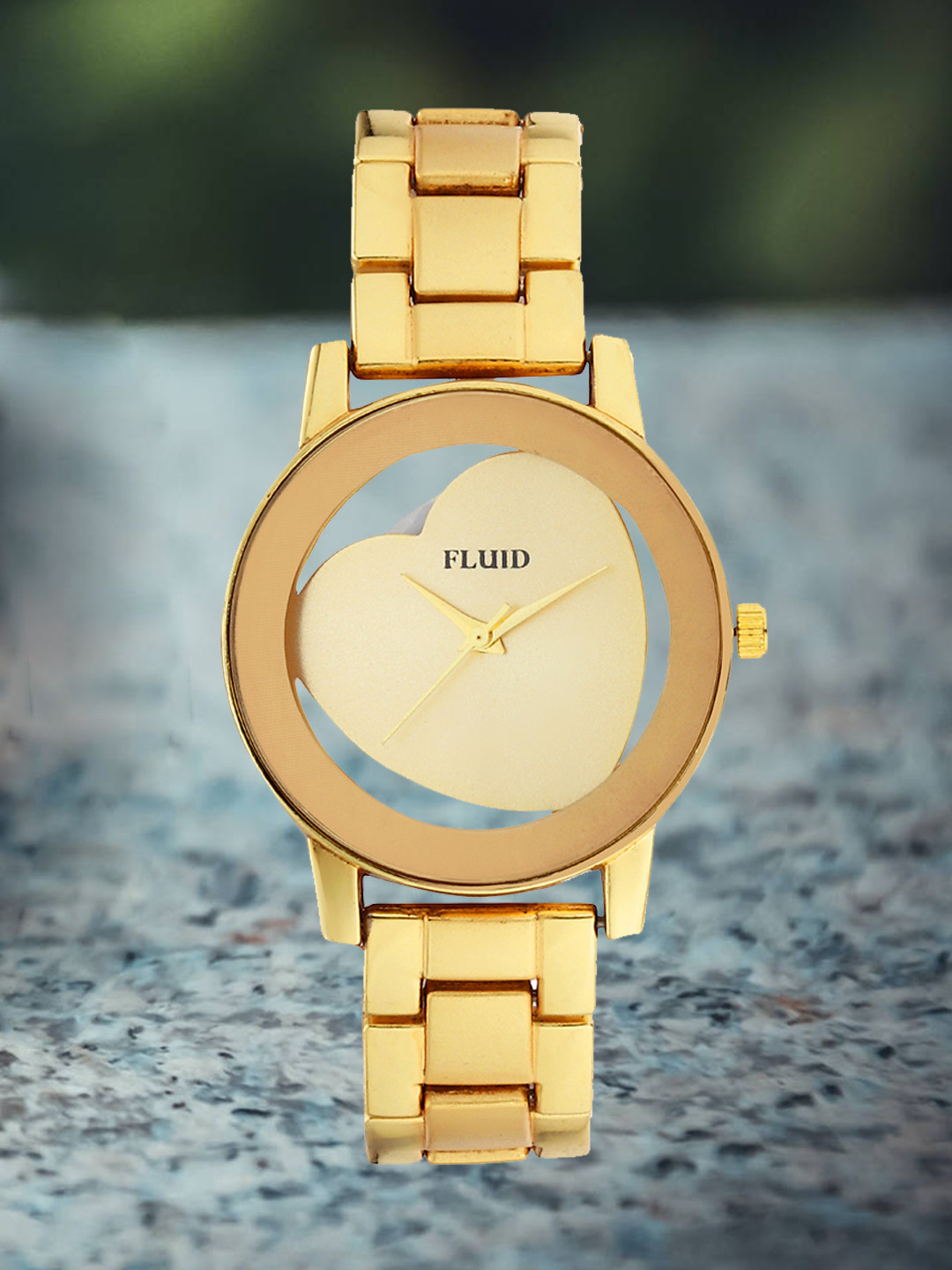 

FLUID Women Bracelet Style Straps Analogue Watch FL23-006-GD01, Gold