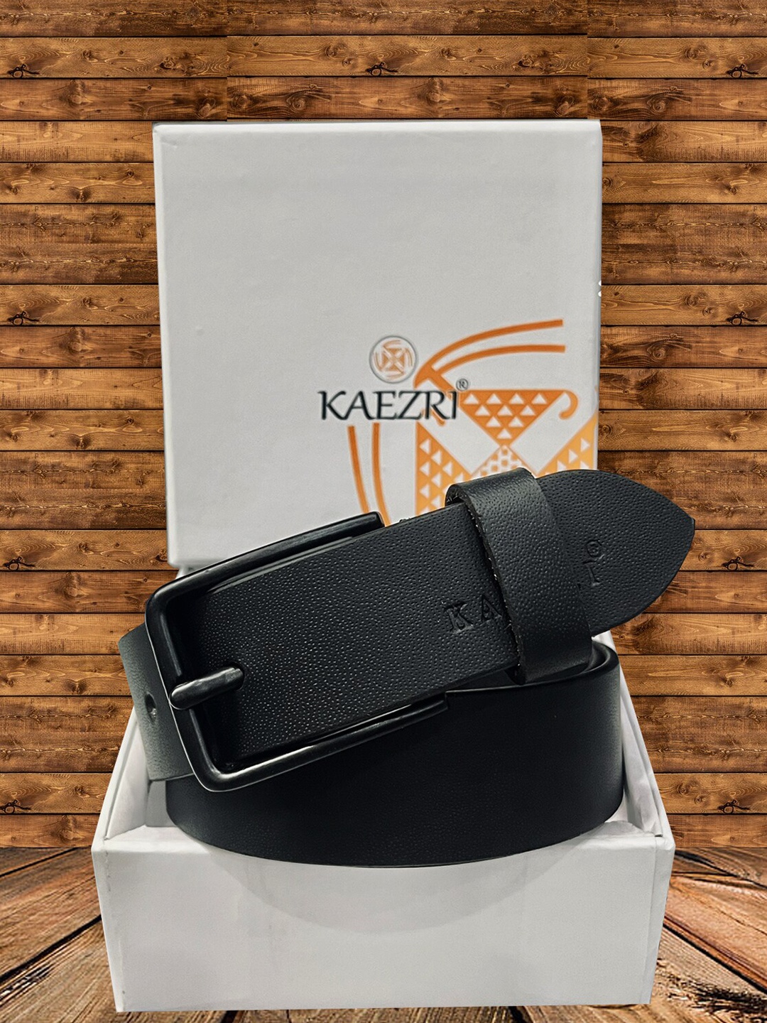 

KAEZRI Men Leather Belt, Black
