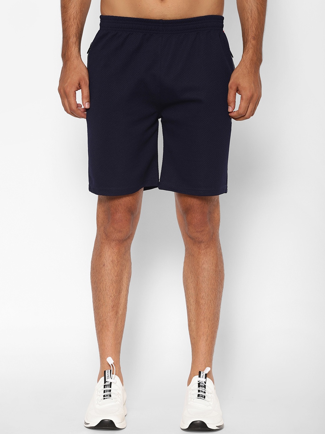 

SAPPER Men Slim Fit Low-Rise Sports Shorts, Navy blue
