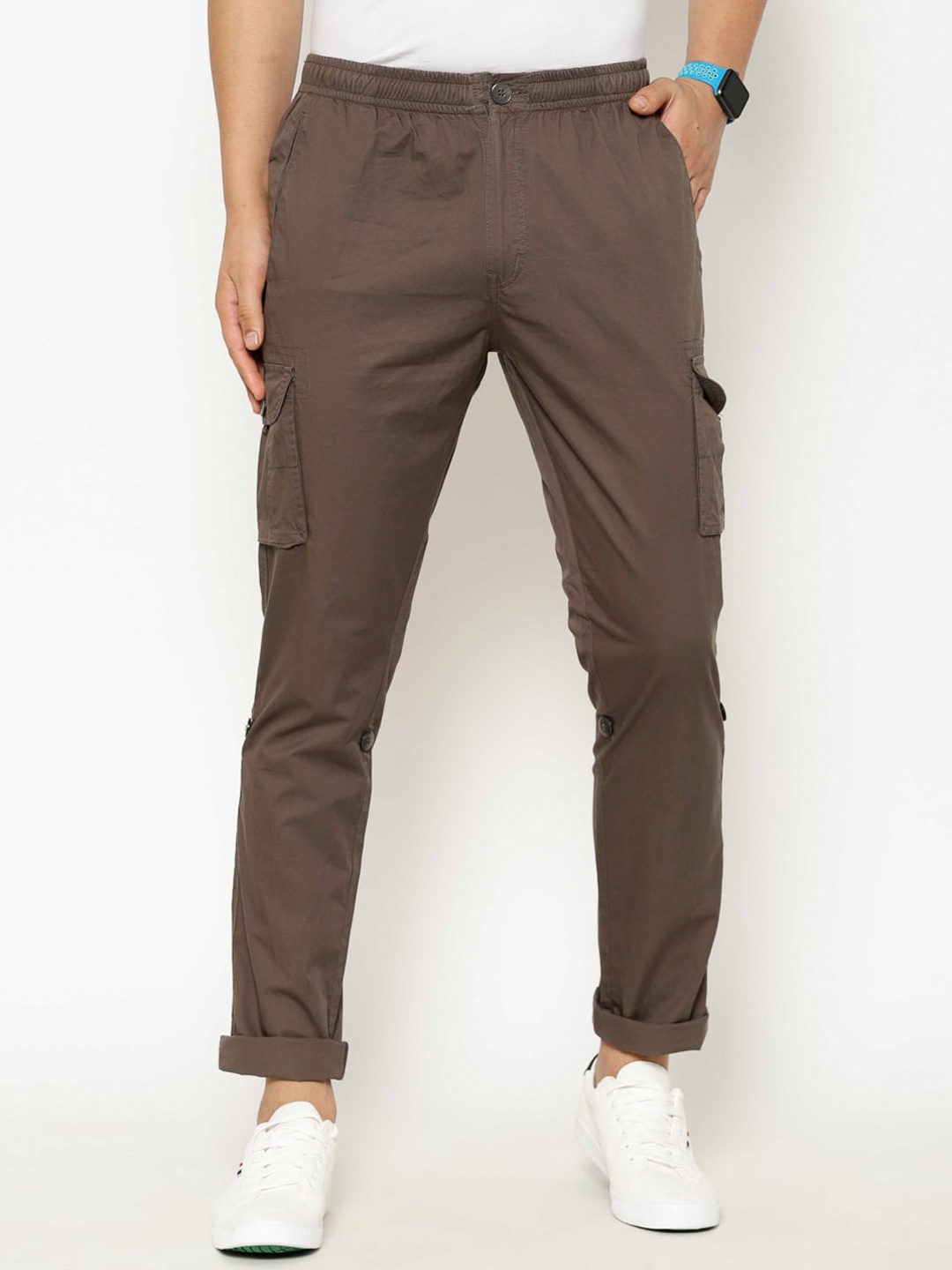 

SAPPER Men Grey Cotton Cargos