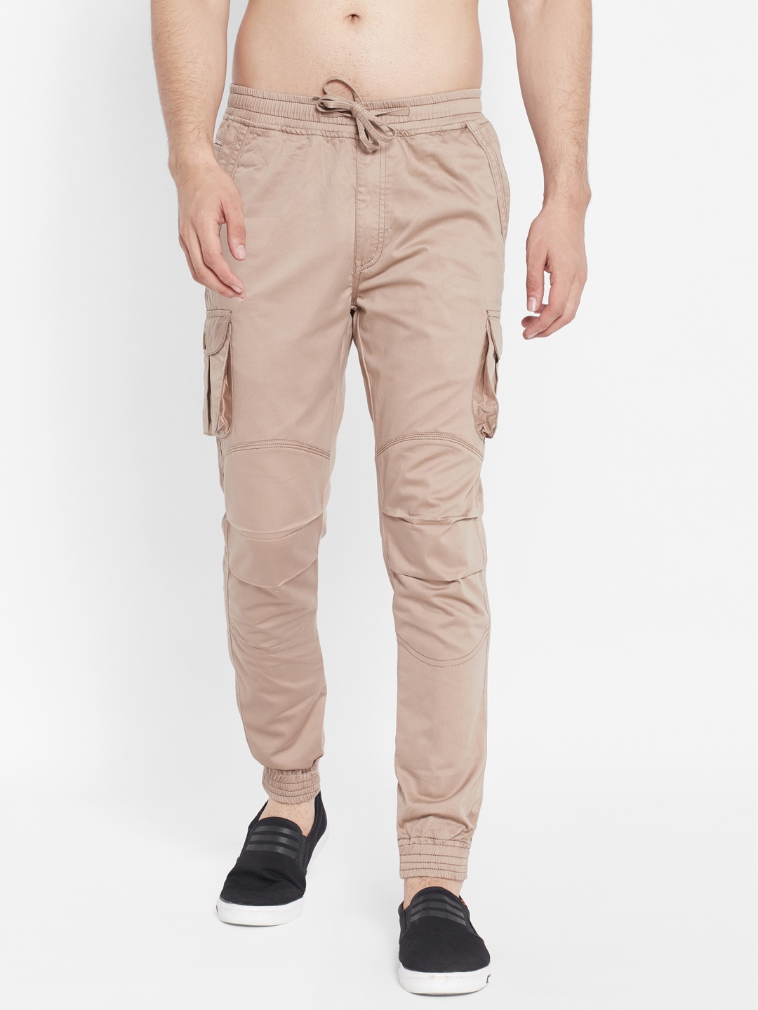 

SAPPER Men Slim Fit Cotton Jogger, Beige
