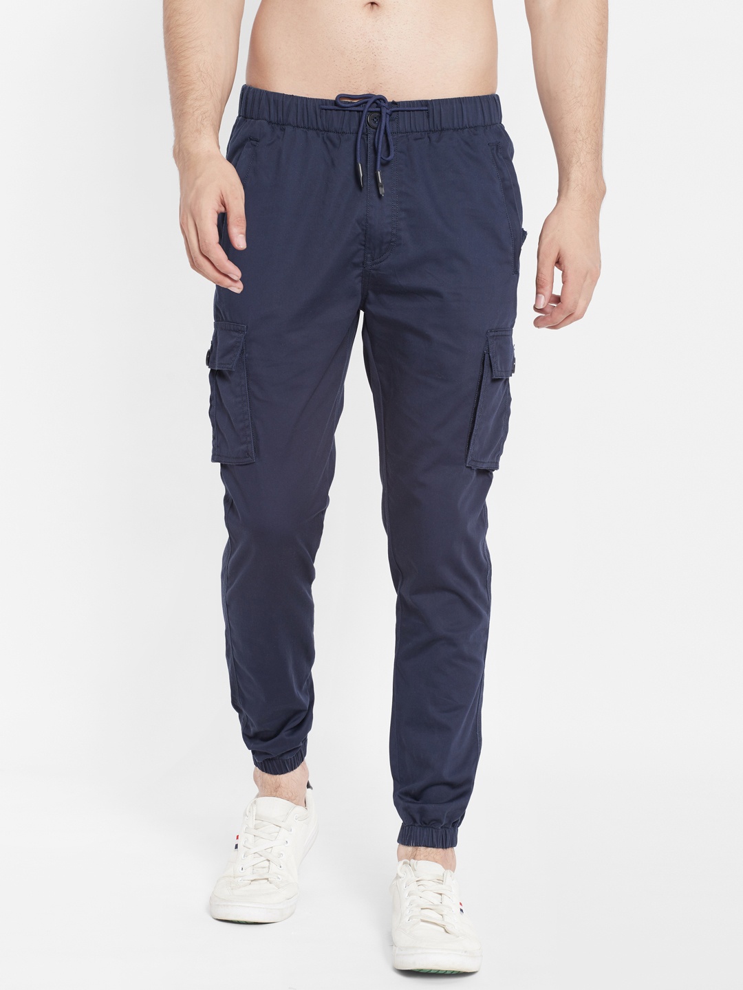 

SAPPER Men Slim Fit Joggers Trousers, Navy blue