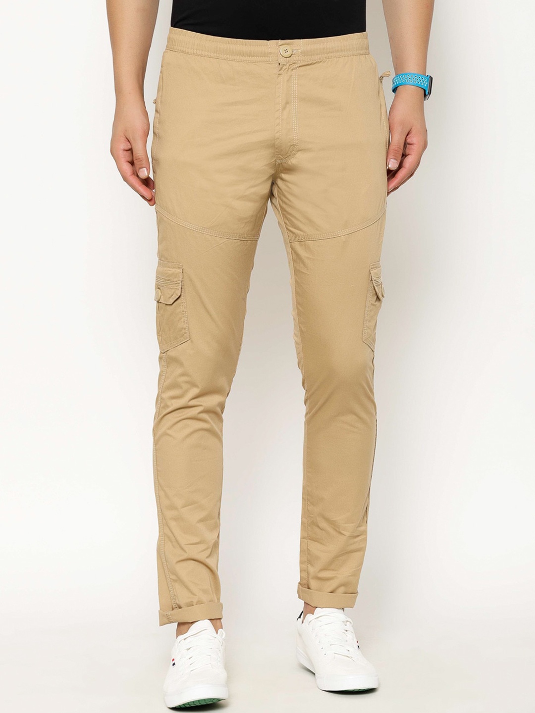 

SAPPER Men Cotton Cargos Trousers, Khaki