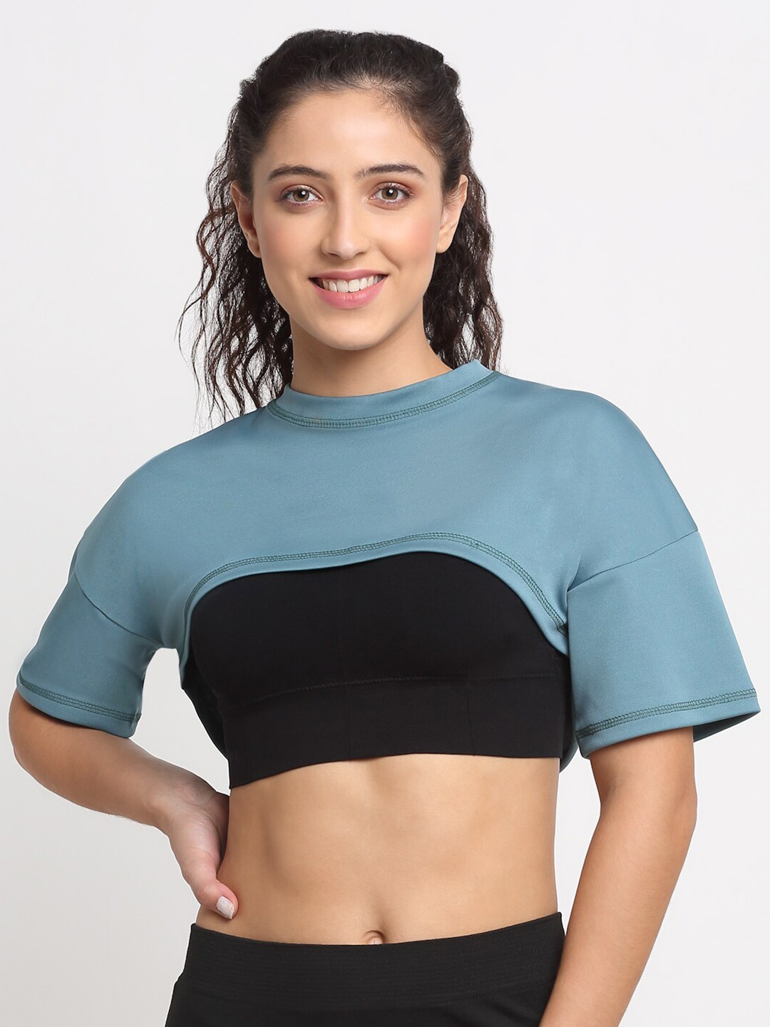 

EVERDION Women Relaxed Fit T-shirt, Turquoise blue