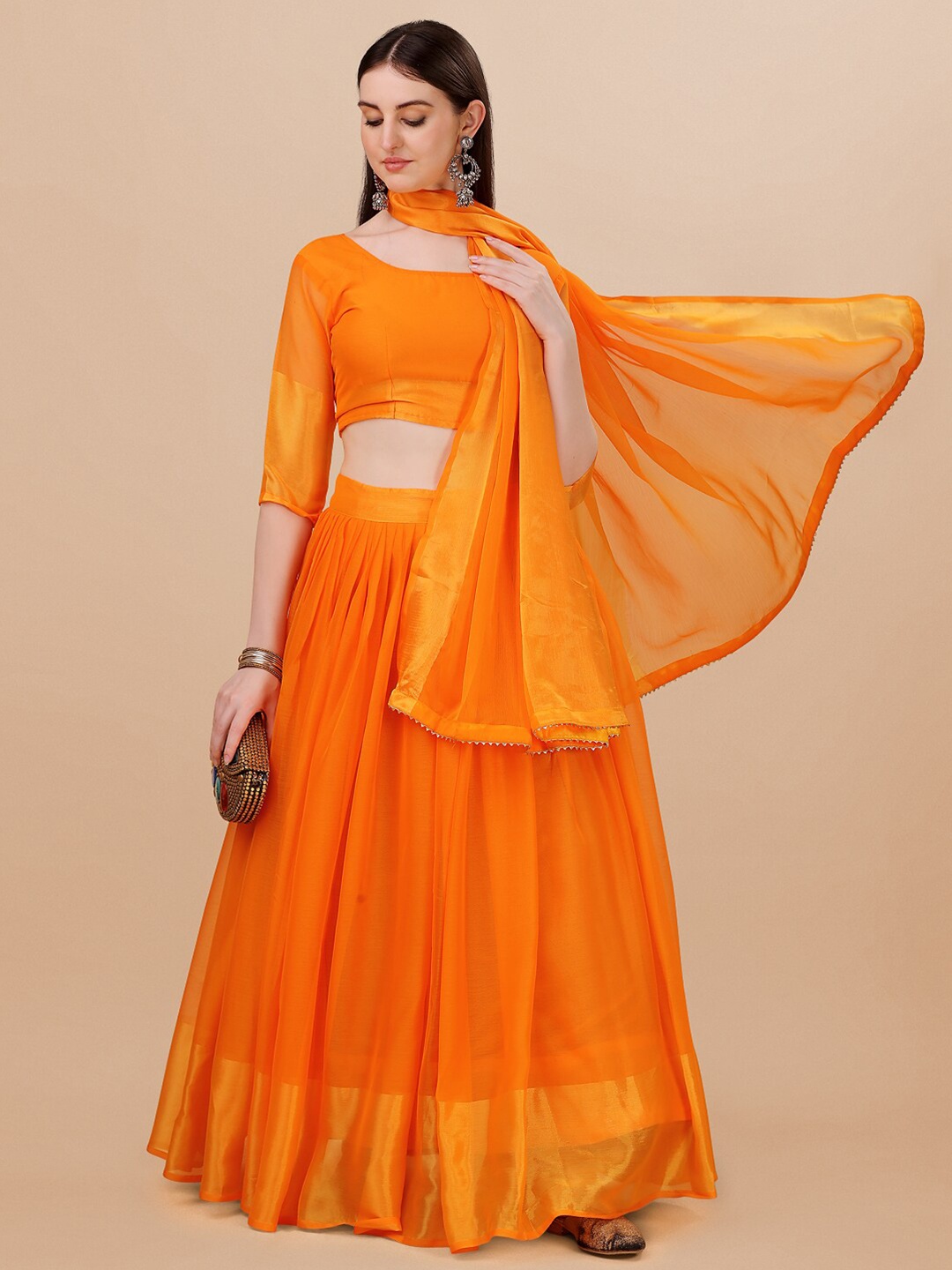 

PMD Fashion Semi-Stitched Lehenga & Unstitched Blouse With Dupatta, Yellow