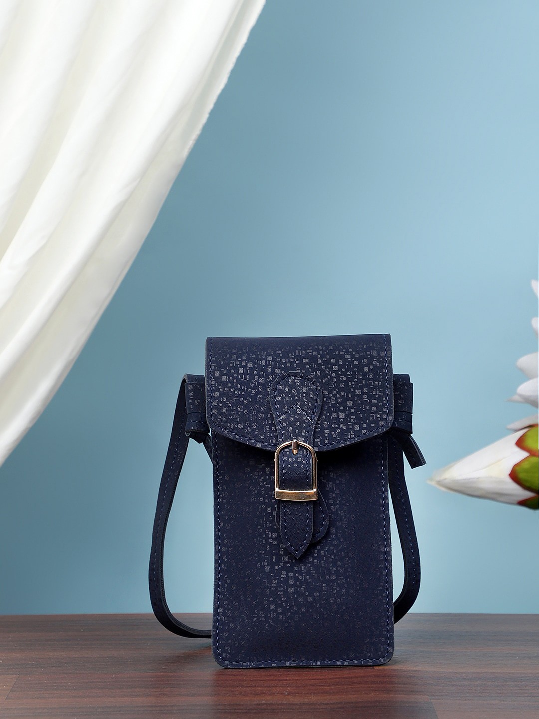 

LEGAL BRIBE Printed PU Structured Satchel, Blue
