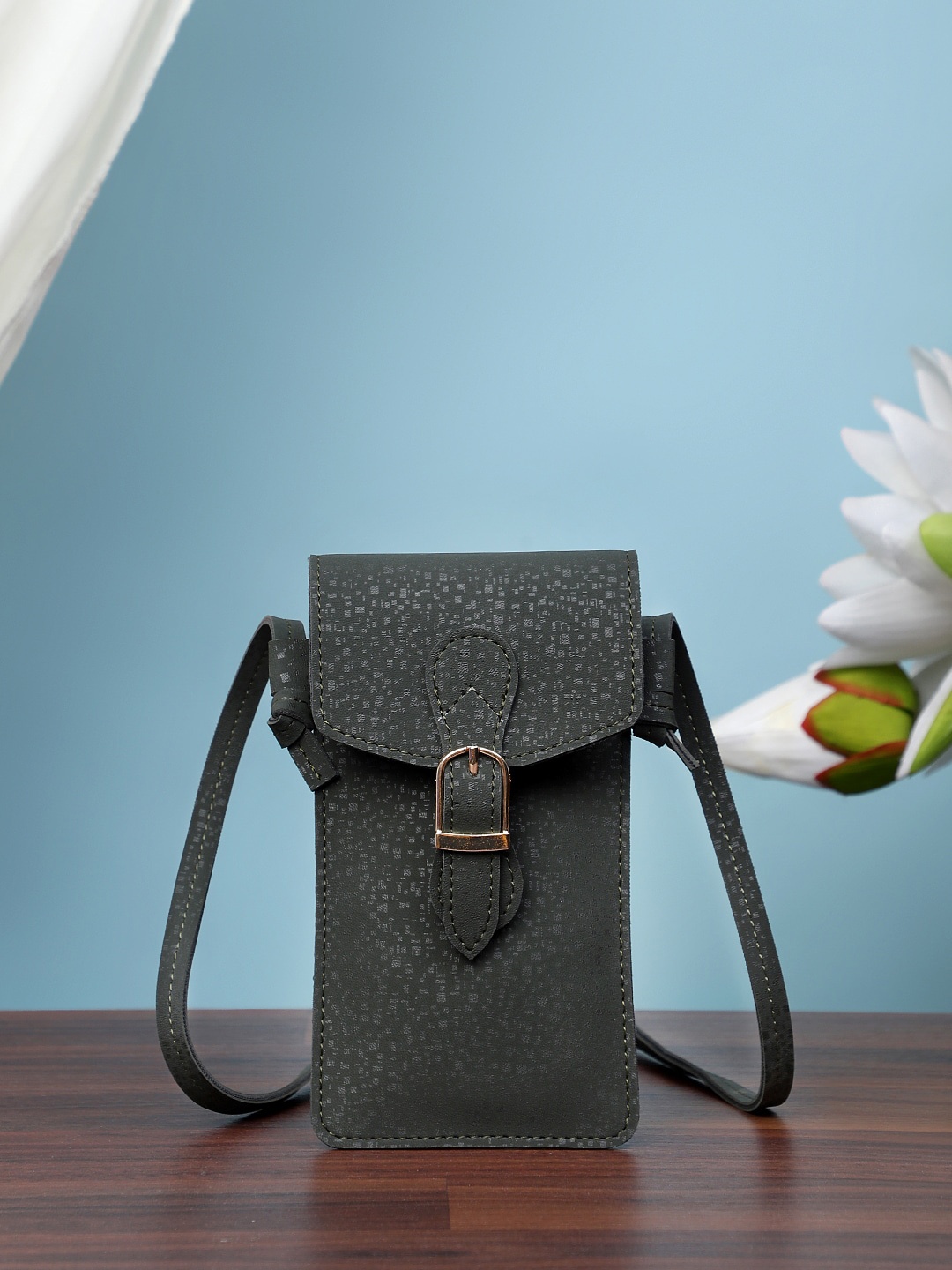 

LEGAL BRIBE Textured Structured Sling Bag, Black