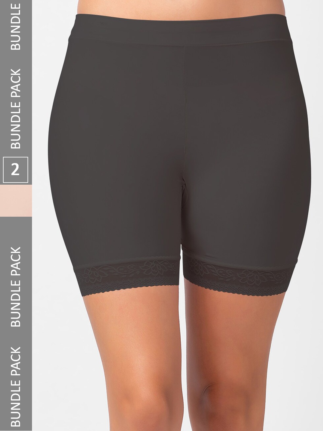 

FashionRack Women Pack Of 2 High-Rise Boy Shorts Briefs, Black
