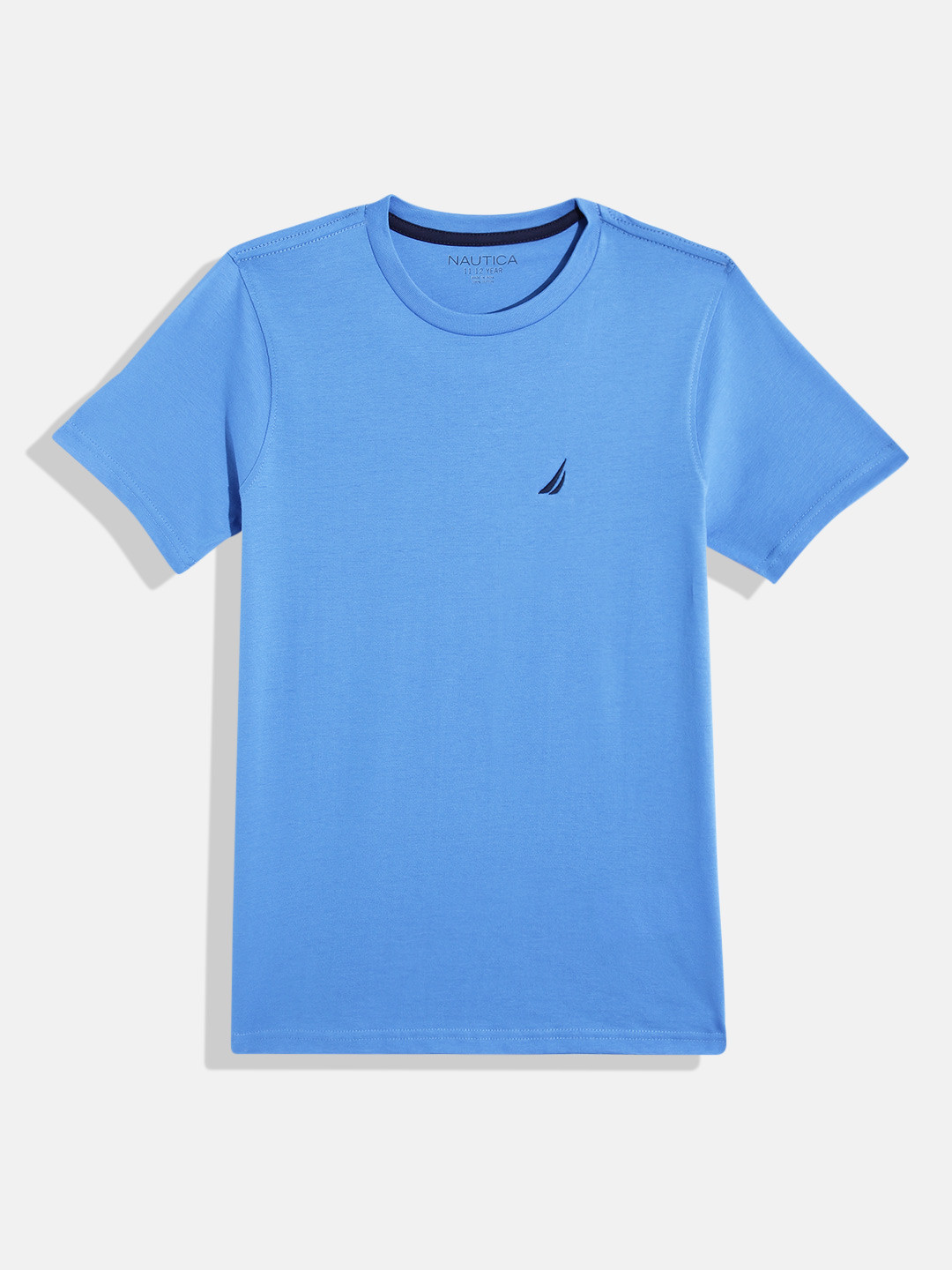 

Nautica Boys Pure Cotton Round Neck T-shirt, Blue