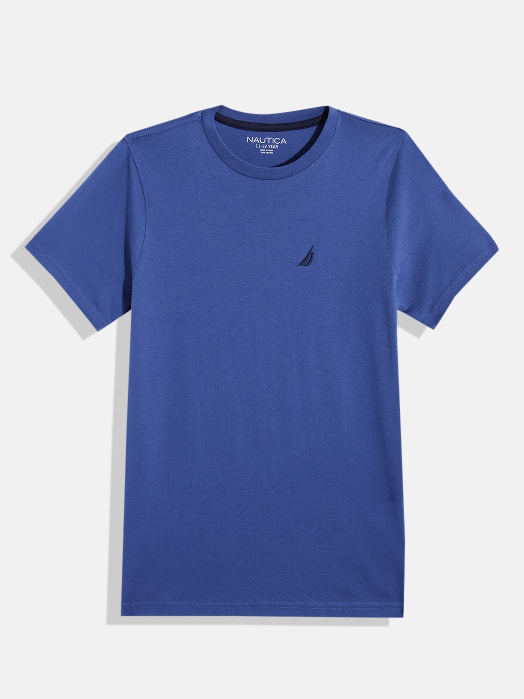 

Nautica Boys Pure Cotton Round Neck T-shirt, Blue