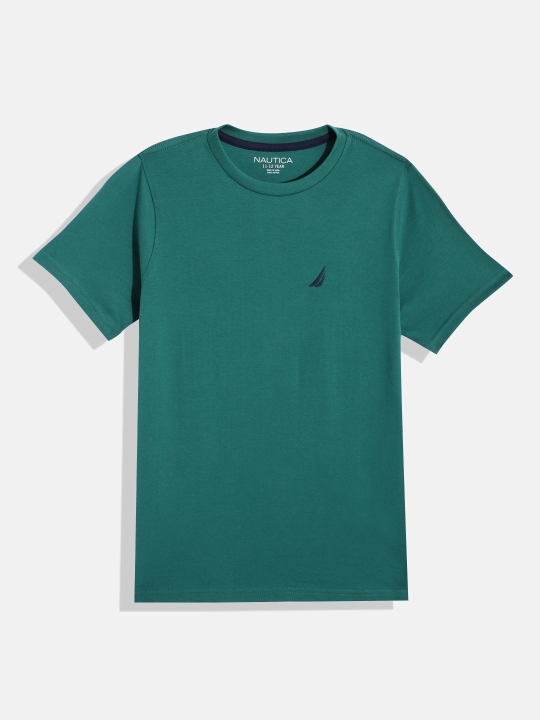 

Nautica Boys Pure Cotton Round Neck T-shirt, Green