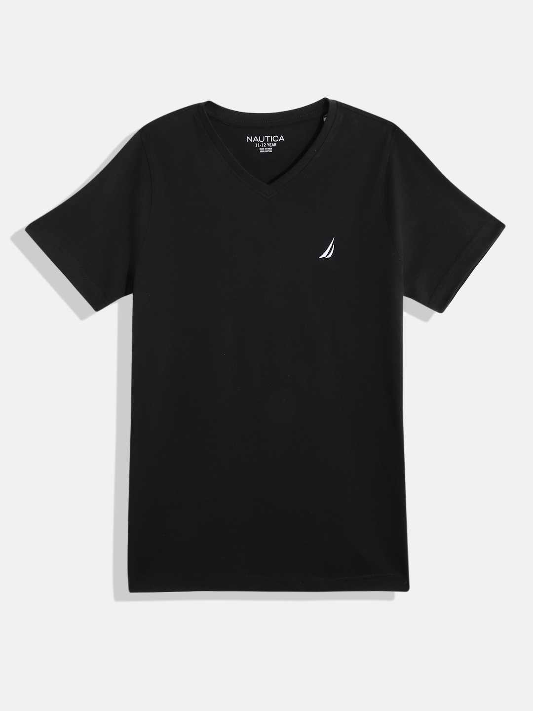 

Nautica Boys Pure Cotton V-Neck T-shirt, Black