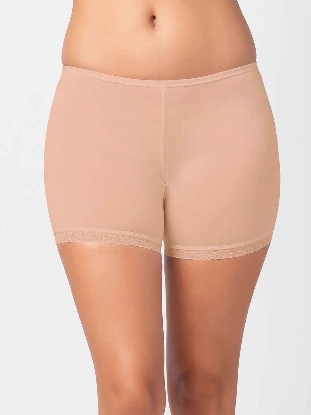 

FashionRack Women Pack Of 3 Cotton Mid-Rise Boy Shorts Briefs, Beige