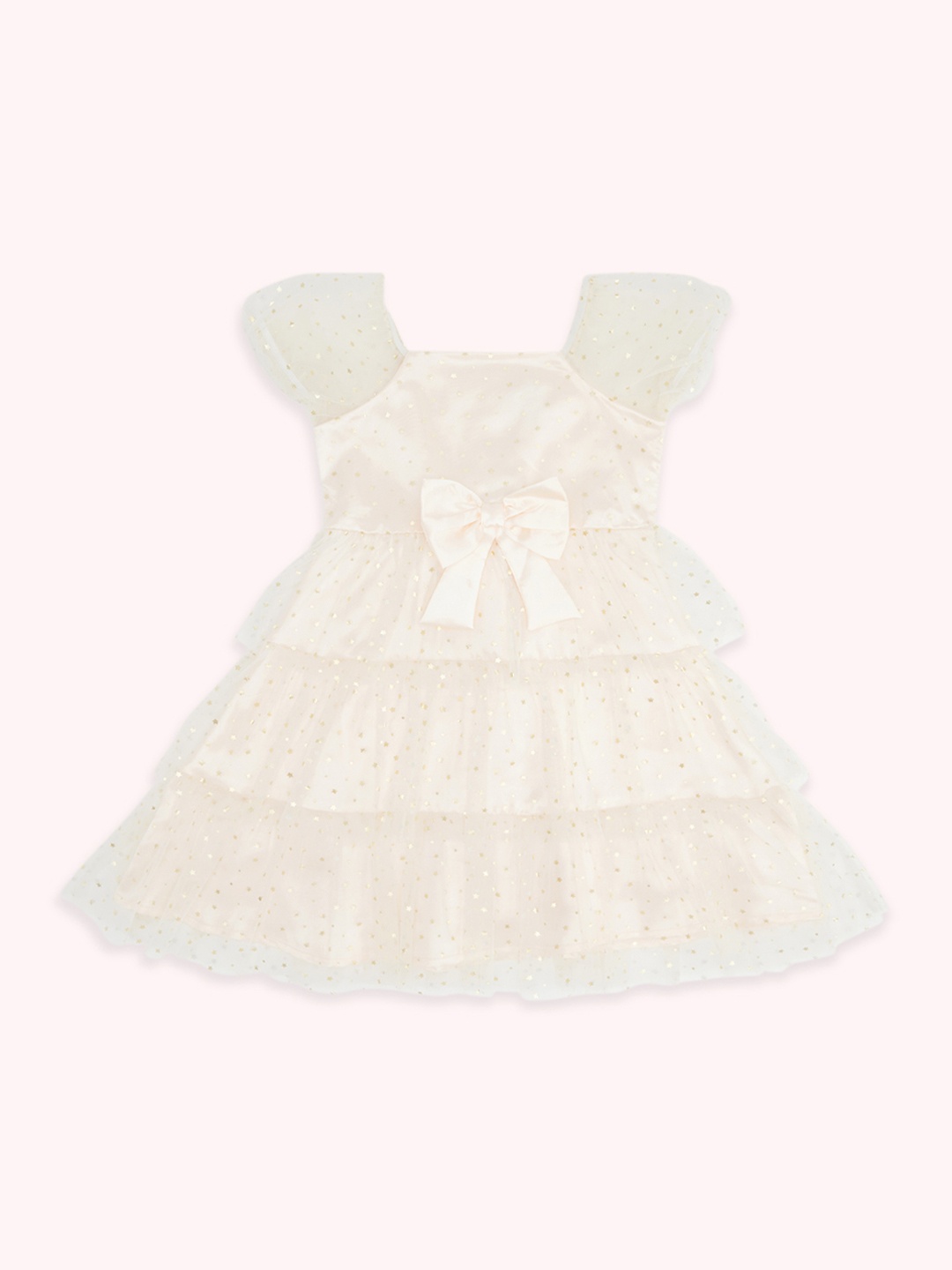 

Pantaloons Junior Cotton Dress, Peach