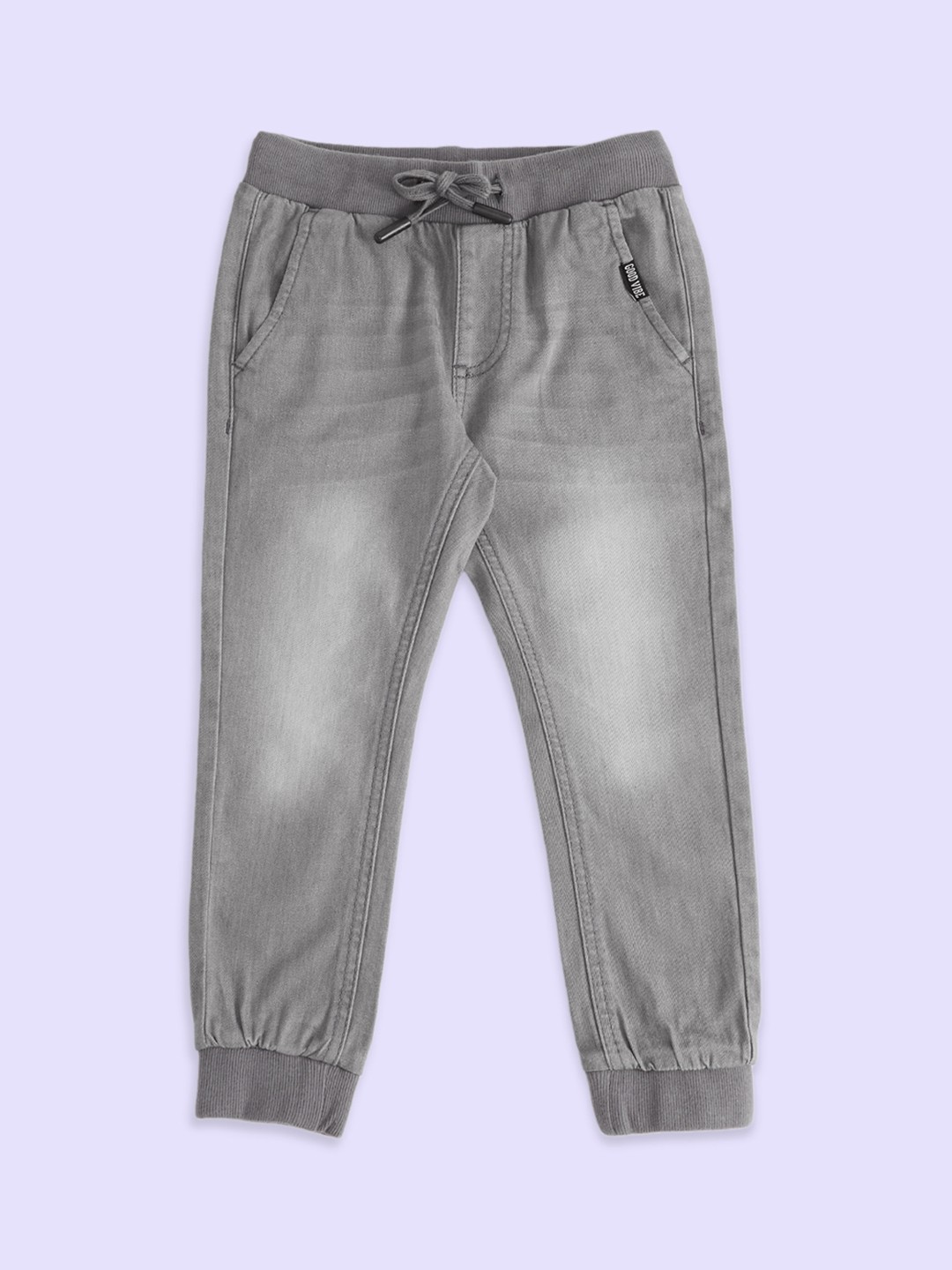 

Pantaloons Junior Boys Jogger Light Fade Jeans, Grey