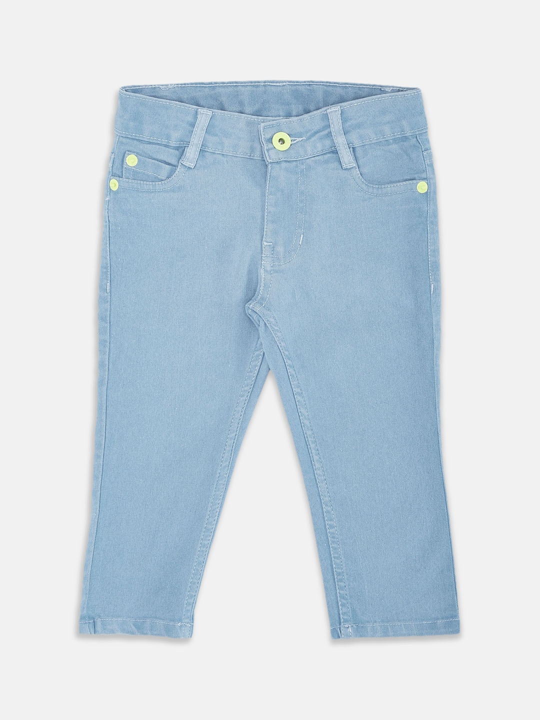 

Pantaloons Junior Girls Cotton Low Distress Jeans, Blue