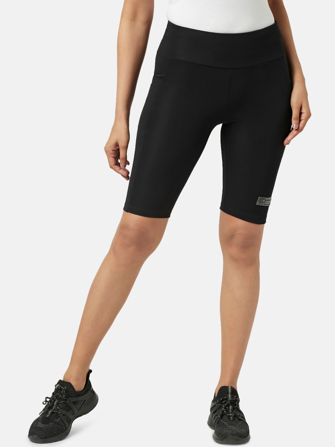 

Ajile by Pantaloons Women High-Rise Outdoor Sports Shorts, Black