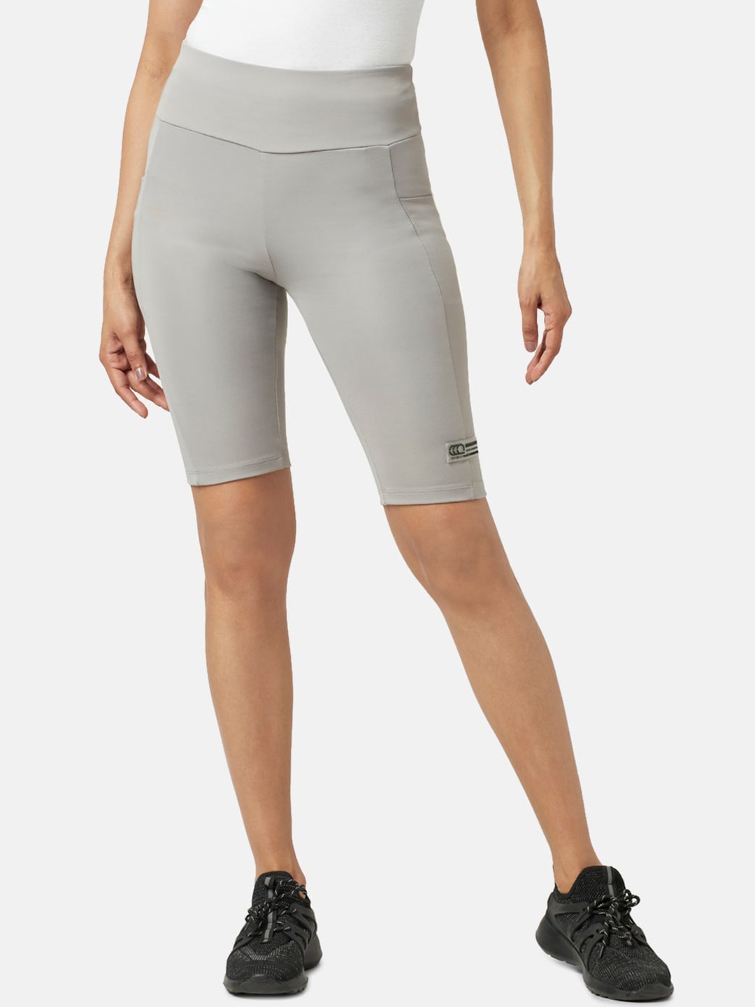 

Ajile by Pantaloons Women High-Rise Outdoor Sports Shorts, Grey