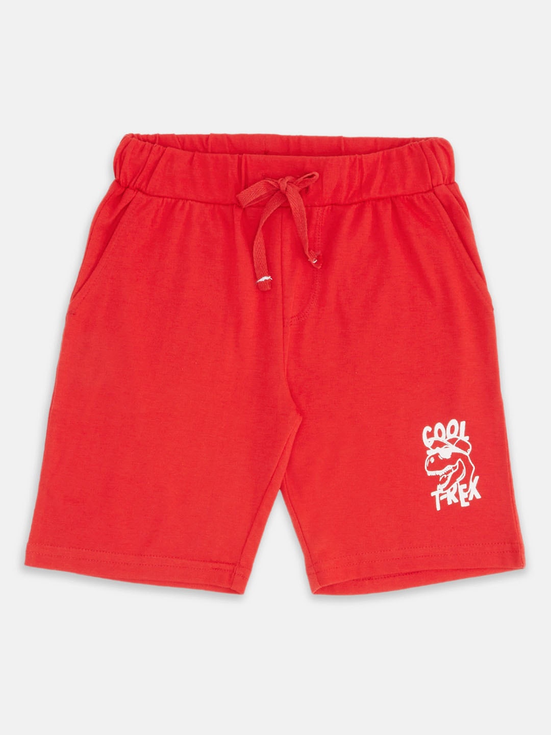 

Pantaloons Junior Boys Regular Fit Mid-Rise Cotton Shorts, Red