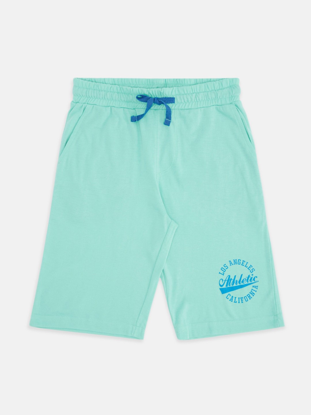 

Pantaloons Junior Boys Regular Fit Mid-Rise Cotton Shorts, Green