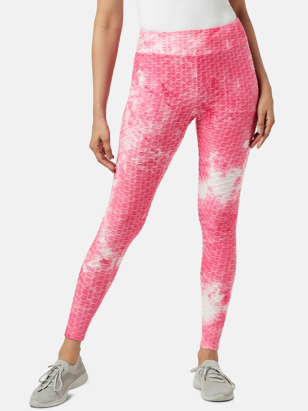

Ajile by Pantaloons Women Printed E-Dry Outdoor Tights, Pink