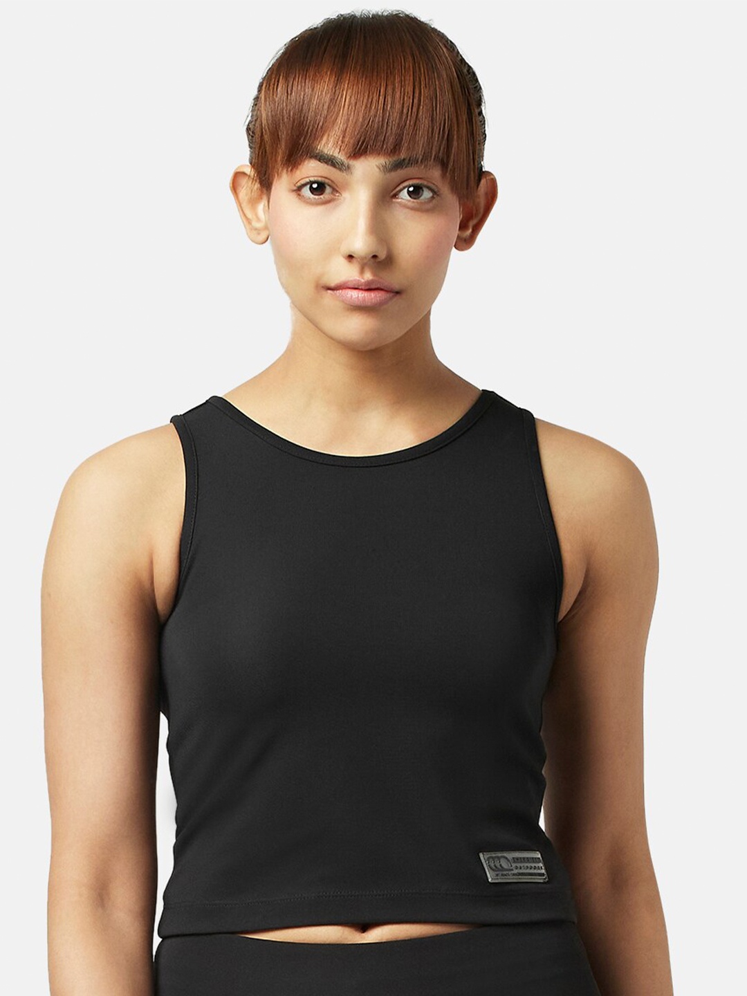 

Ajile by Pantaloons Tank Crop Top, Black