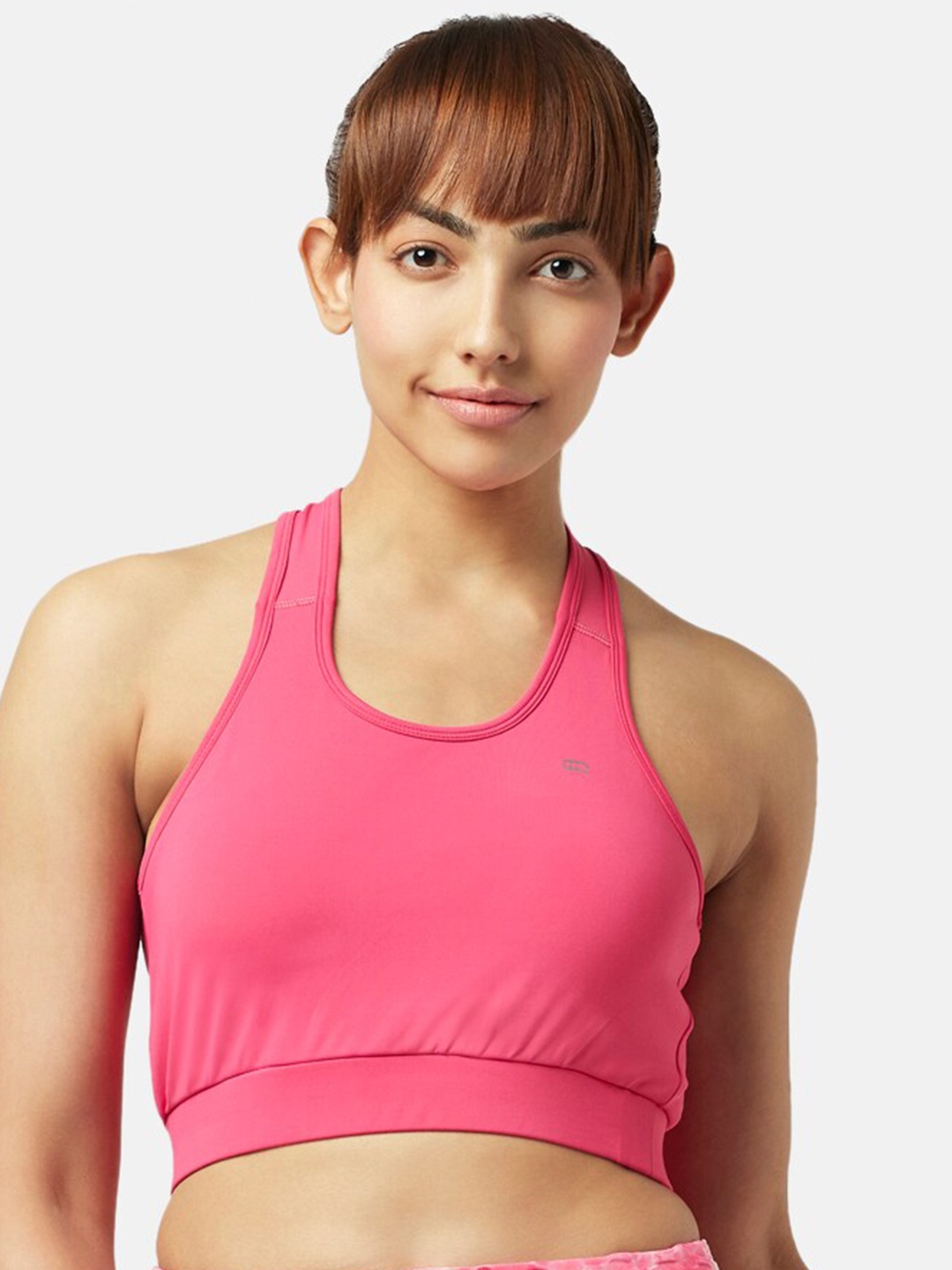 

Ajile by Pantaloons Tank Sports Crop Top, Pink