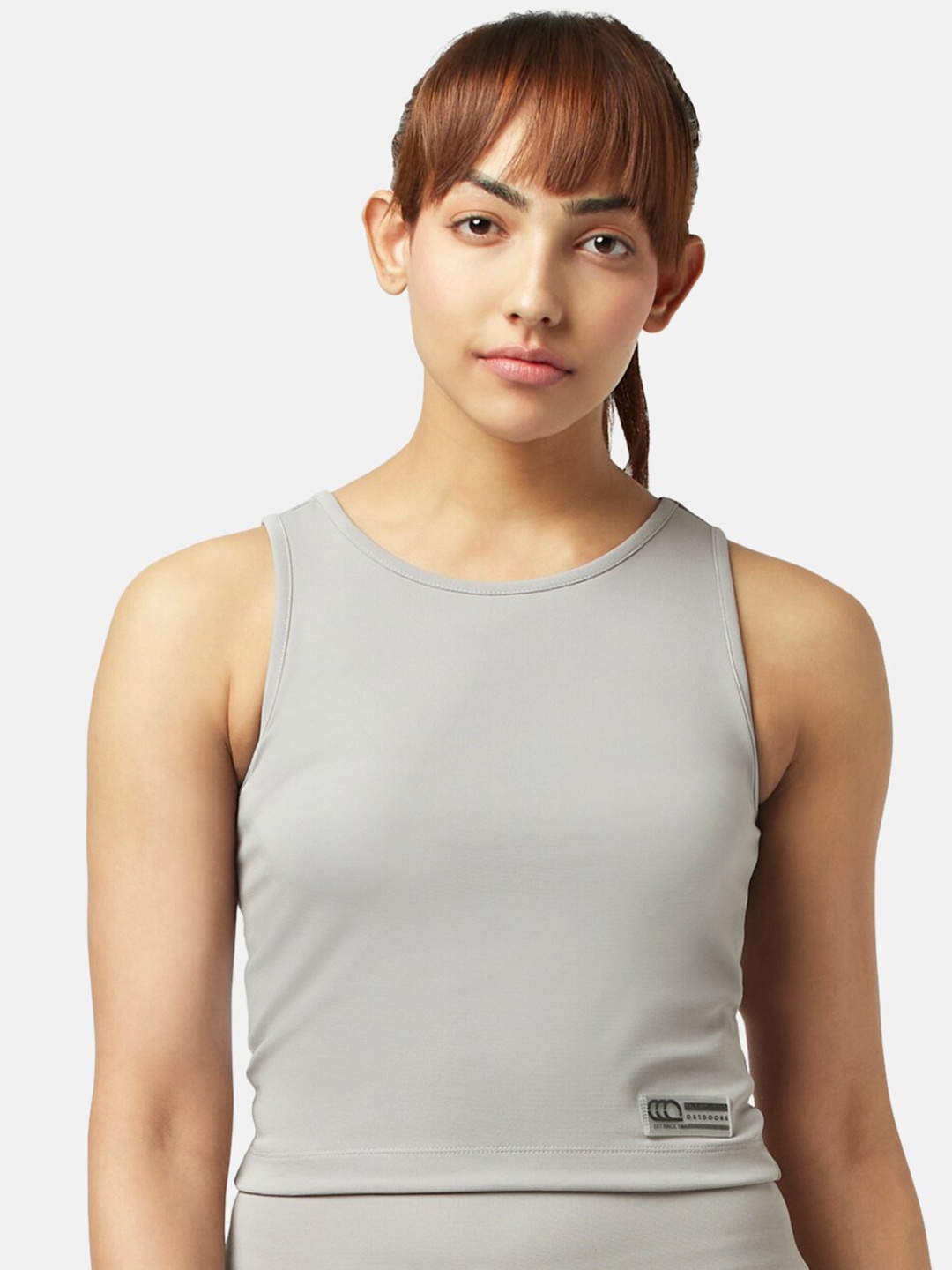 

Ajile by Pantaloons Tank Crop Top, Grey